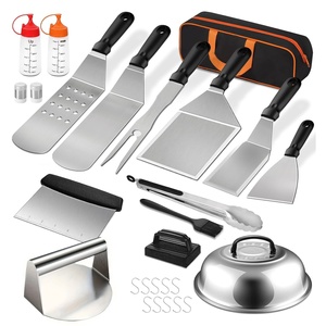 Ensemble d'outils de <span class=keywords><strong>barbecue</strong></span> 27 pièces en acier inoxydable pour camping, comprenant couvercle de cuisson, spatule de <span class=keywords><strong>barbecue</strong></span>, presse à burger, brosse pour <span class=keywords><strong>plaque</strong></span> de cuisson - Product Image 6
