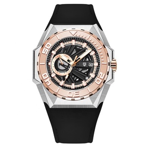 OEM Pagani Design YS007 reloj esqueleto mecánico de lujo para hombre con banda de goma de lujo original 10ATM resistente al agua esfera automática - Product Image 4