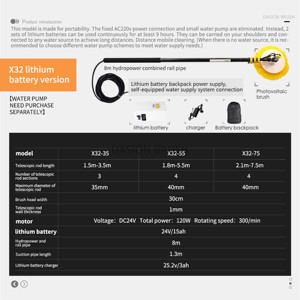 Single Head Electric Solar Cleaning Machine Automatic Solar Panel Water Cleaning <b>Brush</b> - Product Image 4