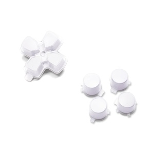 Boutons d'action D-pad personnalisés bicolores blanc et transparent pour manette PS5, sans impression de lettres, pour remplacement des boutons de direction - Product Image 5