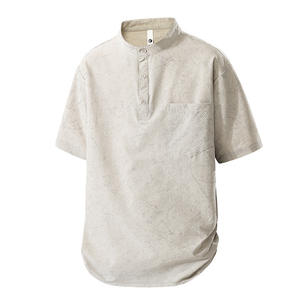 Custom Logo Wholesale Polyester/Nylon <b>Hawaiian</b> <b>Shirt</b> <b>Men's</b> Casual Beach Summer Breathable Zipper Short-Sleeved <b>Shirt</b> - Product Image 3