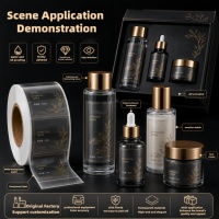 Impression d'étiquettes personnalisées pour emballages cosmétiques, feuille d'argent et d'or, étiquette complète pour soins de la peau, écologique, anti-ultraviolet, estampage à chaud
