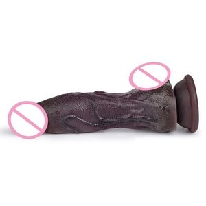 Vente en gros de pénis réaliste en silicone double couche, grand dildo réaliste avec ventouse, plug anal, jouets sexuels pour femmes et hommes - Product Image 5