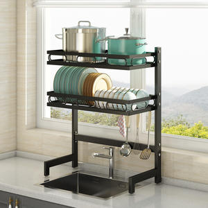 Estante de Almacenamiento Multifuncional para Fregadero de Cocina, Tamaño L, Escurridor de Platos de Secado Rápido con Estante para Organización de Platos y Utensilios - Product Image 4