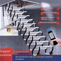 Échelle télescopique invisible pour l'intérieur et l'extérieur, échelle manuelle pliable murale pour grenier
