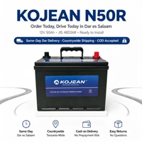 Batterie de voiture au plomb-acide Kojean N50R 12V 50Ah 450A CCA sans entretien 600Wh JIS 48D26R borne positive droite