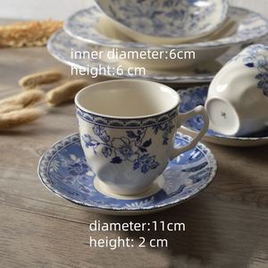 Tetera Redonda de Porcelana Hecha a Mano, Juego de Café y Té Azul y Blanco de Jindezhen, Diseño Minimalista Ecológico - Product Image 3