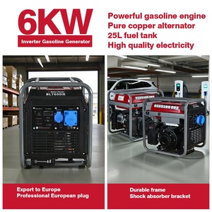 6KW nhà nhỏ ngoài trời điện dự phòng Máy phát điện xăng điện bắt đầu mở khung máy phát điện biến tần 6KVA 6.5kva Máy Phát Điện Xăng - Product Image 3