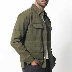 เสื้อกันลมอเนกประสงค์สำหรับผู้ชายเสื้อผ้ากลางแจ้งผ้าแคนวาสสำหรับฤดูใบไม้ผลิดีไซน์ชั้นนำตามสั่ง2025 - Product Image 3