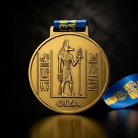 Médailles personnalisées Ironman, médailles de triathlon, médailles de finisseur, alliage de zinc, moulage 3D, récompense de course sportive avec ruban sublimé