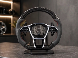 Volant en cuir pour <span class=keywords><strong>Audi</strong></span> A3 Q3 C6 TT S4 RS5 RS3 R8 Q5 S5 B9 8V B8 A6 S3 A7 A5 A4 C7 A6 A8-Sport - Product Image 6