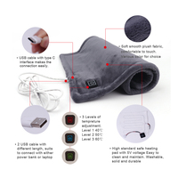 Pakcare OEM/ODM 5V 3 niveaux de température chauffage rapide USB petit coussin chauffant électrique hiver chaleur corporelle coussin chauffant en peluche