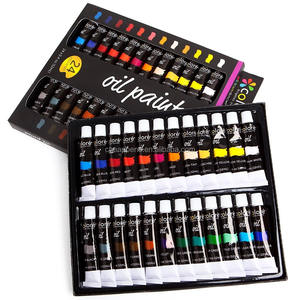 Ensemble de stylos à peinture en tube d'aluminium Bonvada 24 couleurs à l'huile de bonne qualité pour le dessin artistique sur toile - Product Image 1