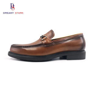 Reamy Stark-zapatos de cuero de vaca para <span class=keywords><strong>hombre</strong></span>, <span class=keywords><strong>mocasines</strong></span> formales con hebilla de <span class=keywords><strong>caballo</strong></span>, color marrón - Product Image 3