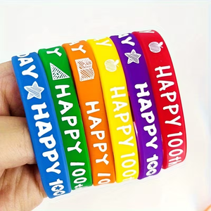 Bracelet commémoratif 100 Jours – Cadeau de fête <span class=keywords><strong>pour</strong></span> garçons et filles – Bracelet décoratif <span class=keywords><strong>pour</strong></span> la rentrée <span class=keywords><strong>des</strong></span> classes - Product Image 2