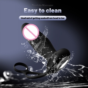 9 Speed Thrusting & Vibration Silicone Anal Plug Dual Ring Lock <span class=keywords><strong>Prostate</strong></span> Stimulator Unisex Massager Sex toy. - Product Image 5