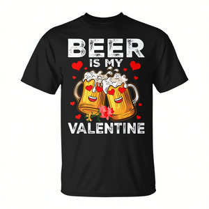Camiseta de Cerveza para el Día de San Valentín con Diseño Promocional para Celebrar el Amor y las Brindis - Product Image 3