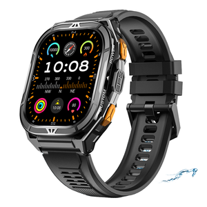 <span class=keywords><strong>Montre</strong></span> connectée carrée pour homme NX W38, GPS, écran AMOLED 1,96 pouce, appels Bluetooth, étanche 50 m, boussole, plus de 100 modes sportifs, boîtier en alliage, bracelet en gel de silice - Product Image 1