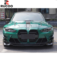 Aileron avant en fibre de carbone sèche style CFA pour BMW G80/G81/M3/G82/G93/M4 Spoiler Pare-chocs Lame de séparation Aileron latéral Becquet de canard
