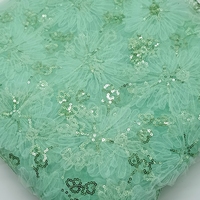 Tissu brodé de haute qualité en polyester avec paillettes, design le plus récent, pour robe