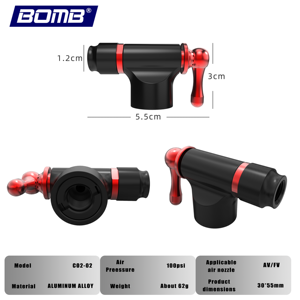 Pompe à vélo en aluminium Roadup 16 G CO2, mini-pompe d'urgence pour valve Schrader, 150 PSI, pièces et accessoires de vélo - Product Image 6
