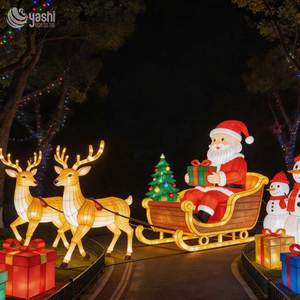 Décoration de renne rougeoyante faite à la main de qualité supérieure-Lanterne de renne LED pour décoration extérieure de Noël e - Product Image 2