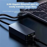 Adaptateur Ethernet USB C vers RJ45 2.5G 2500 Mbps Carte réseau filaire Type C pour ordinateur portable MacBook