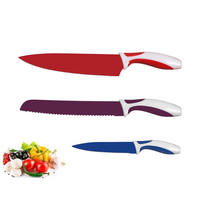HSK Prix Favorable Mongol Petit Inoxydable Steal Cuisine Couteau Set 5 pièces ensemble coloré cuisine couteau grille motif poignée