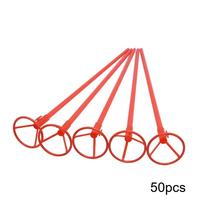 Lot de 50 bâtons porte-ballons en aluminium et latex avec coupelles pour décoration de fêtes de mariage et anniversaires, accessoires pour ballons gonflables