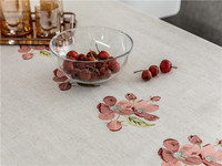 Nappe en coton et lin brodée sur mesure DUOLAI pour événements, mariage, nappe de table, lin de table de luxe, lin français biologique