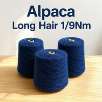 Fil à tricoter en velours de qualité supérieure, chaud, épais, léger, durable, 1/9 Nm, style alpaga à poils longs