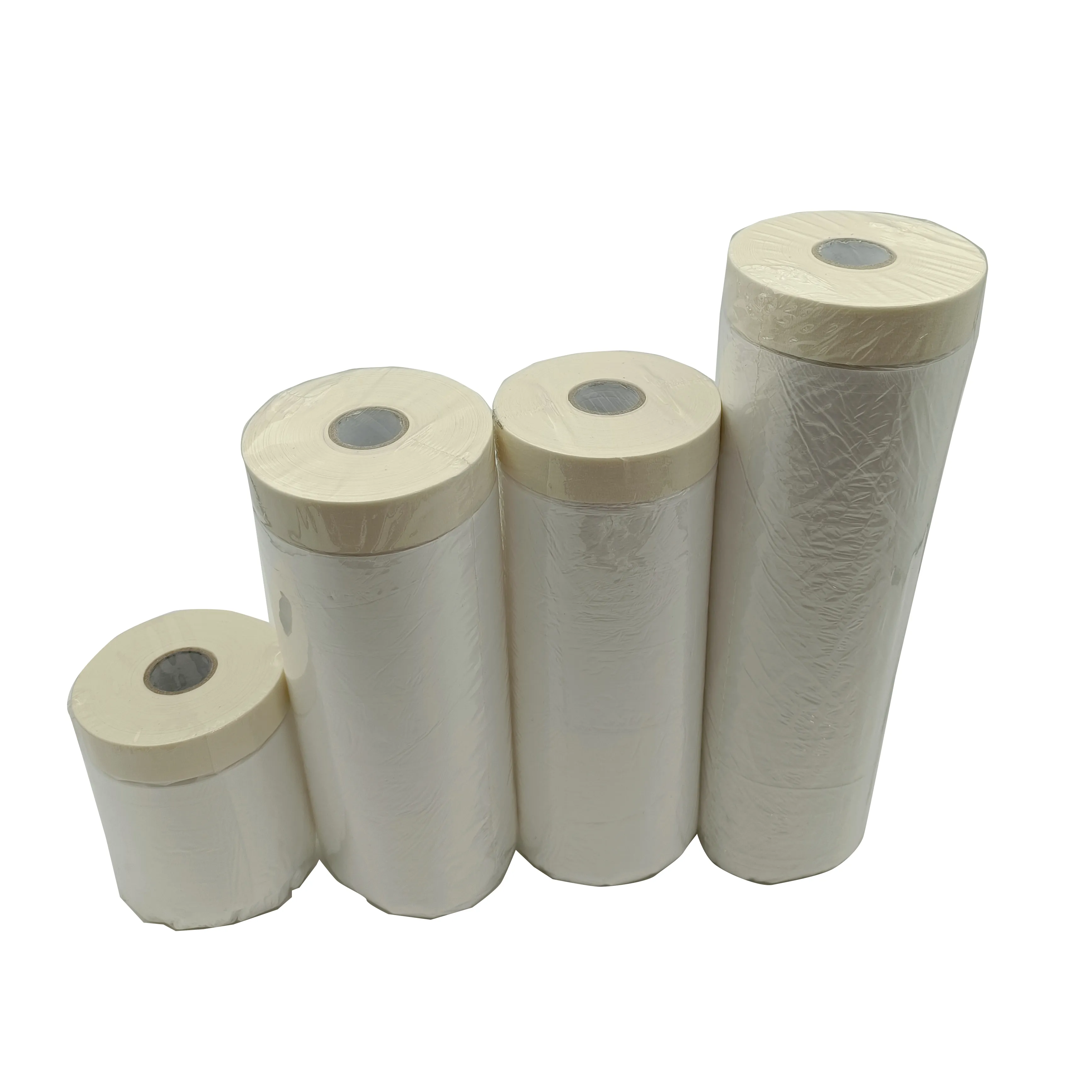 Tape and Drape, Pre-Taped Masking Film for Automotive Painting Covering, Assorted Masking Paper