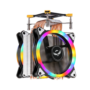 Qiuzaim 120mm Máy tính để bàn PC Quạt làm mát 6 nhiệt ống đồng CPU mát chiếu sáng 2 người hâm mộ yên tĩnh 12V tương thích cho <span class=keywords><strong>Intel</strong></span> 1200 3pin - Product Image 4