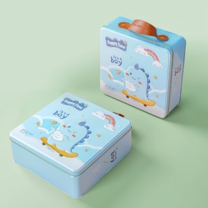 Boîte d'emballage alimentaire carrée en fer blanc, écologique, personnalisable, recyclable, pour snacks, vente en gros, en stock fabricant - Product Image 4