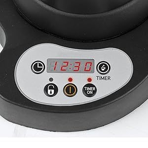 Cafetière à expresso italienne Cafetière électrique Moka Pot électrique pour café en poudre, 400 W, 3 <span class=keywords><strong>tasses</strong></span>, écran LED - Product Image 4