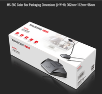 Pour Takstar MS-580 omnidirectionnel col de cygne Microphone de bureau 3.5mm Jack pour conférence debout discours réunions pour réunion