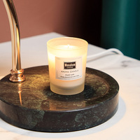 Lampe d'ambiance rétro américaine à base de marbre avec abat-jour en verre gris fumé, régulation de température, pour aromathérapie et chauffe-cire