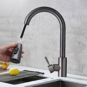 Modern Design 3-<strong>Way</strong> Kitchen <strong>Faucet</strong> <strong>Single</strong> Hole <strong>Handle</strong> 201 Ss Pull-Out 3 <strong>Ways</strong> Water Stainless Steel Tap Kitchen <strong>Faucet</strong> - Product Image 1