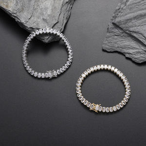 6MM Oval Egg-shaped Single-row Chain, Tennis <b>Bracelet</b>, Hip-hop Hipster Jewelry for Women Tanjing Fashion Lijing Necklace - Product Image 2