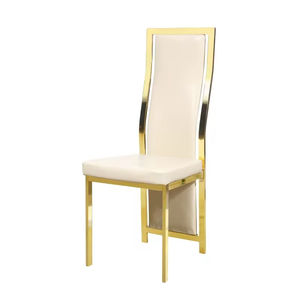 Chaise <span class=keywords><strong>de</strong></span> salle à manger en métal à dossier haut et rembourrée, design moderne, pour appartement et salon, avec un taux <span class=keywords><strong>de</strong></span> rachat élevé - Product Image 6