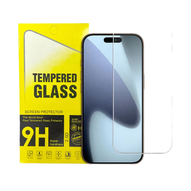 2.5D Full Cover Explosion-Proof 9H Tempered Glass Screen Protectors Film for iPhone 18 Duo 17 16 15 14 13 12 Pro Max Plus Mini
