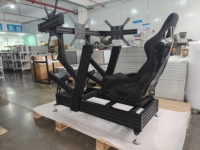 Chaises de jeu en aluminium avec profilés Next Level 40160, configuration complète, support d'écran, sièges de voiture modifiés pour simulateur de conduite - Vente en gros
