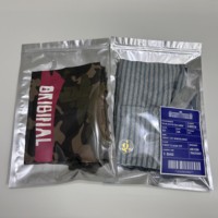 Sacs refermables personnalisés avec logo pour vêtements, t-shirts, chapeaux, emballage réutilisable en aluminium, sacs à fermeture éclair avec fenêtre transparente