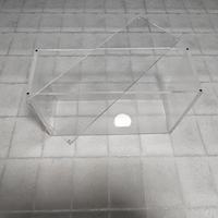 Boîte de présentation personnalisée moderne, amovible, en acrylique transparent, portable, écologique, édition dorée 25e anniversaire