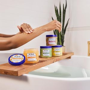 닥터 티얼의 와일드 시어버터 라벤더 크림 스크럽 설탕 에센셜 오일 각질 제거, 닭살 피부 개선, 보습 효과 538g 드롭 - Product Image 1