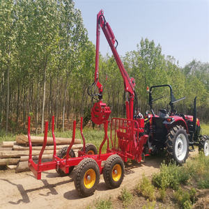รถพ่วงบรรทุกไม้พร้อมเครนแขนยืดหยุ่นสำหรับจับไม้ - Product Image 6