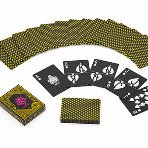 Cartes à jouer de <span class=keywords><strong>poker</strong></span> créatives en plastique PVC Texas noir conception de coupe de fleur étanche pour le papier de qualité imprimé magique en gros plan - Product Image 2