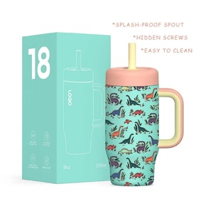 BPA-Free 12oz 22oz Kids Toddlers Cups Spill-proof Straw Insulated Stainless Steel Tumblers Vacuum Flasks Thermoses for Children - Product Image 6
