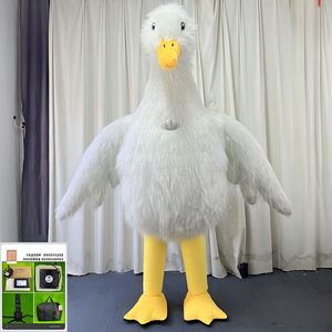 Disfraz Inflable De Pato Para Adultos | 3D Extra Grande | Con Ventilador USB Y Pilas | Ideal Para Halloween Y Fiestas Temáticas | Altura 1,80-1,90 M