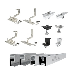 Supports de montage pour panneaux solaires FarSun en aluminium, rails de montage pour panneaux photovoltaïques - Product Image 5